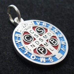 Medalla San Benito Color Azul