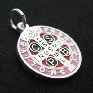 Medalla San Benito Color Rosa